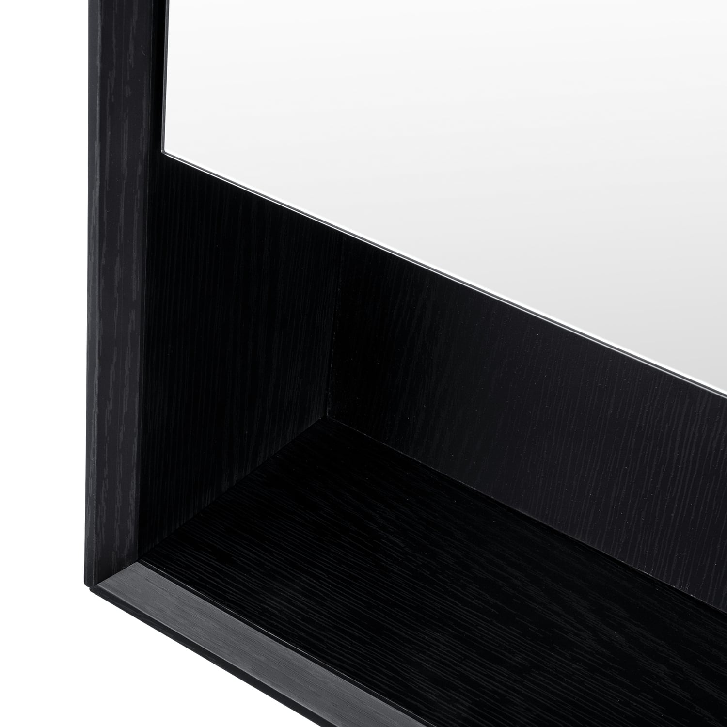 Crovyn 750mm Mirrored Shaving Cabinet with Open Shelf