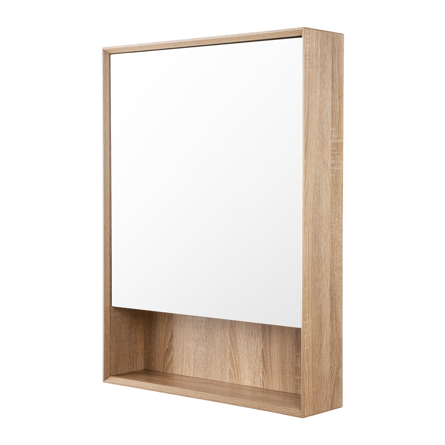 Crovyn 600mm Mirrored Shaving Cabinet with Open Shelf