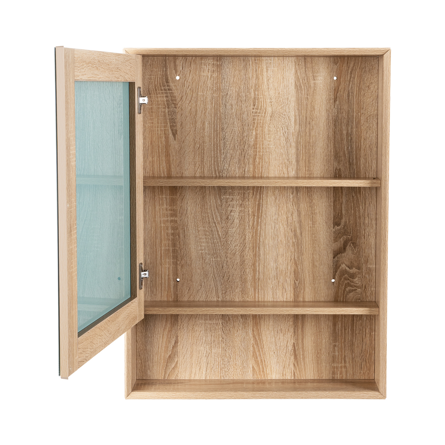 Crovyn 600mm Mirrored Shaving Cabinet with Open Shelf