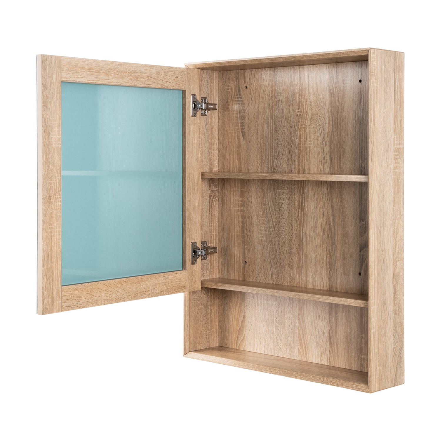 Crovyn 600mm Mirrored Shaving Cabinet with Open Shelf