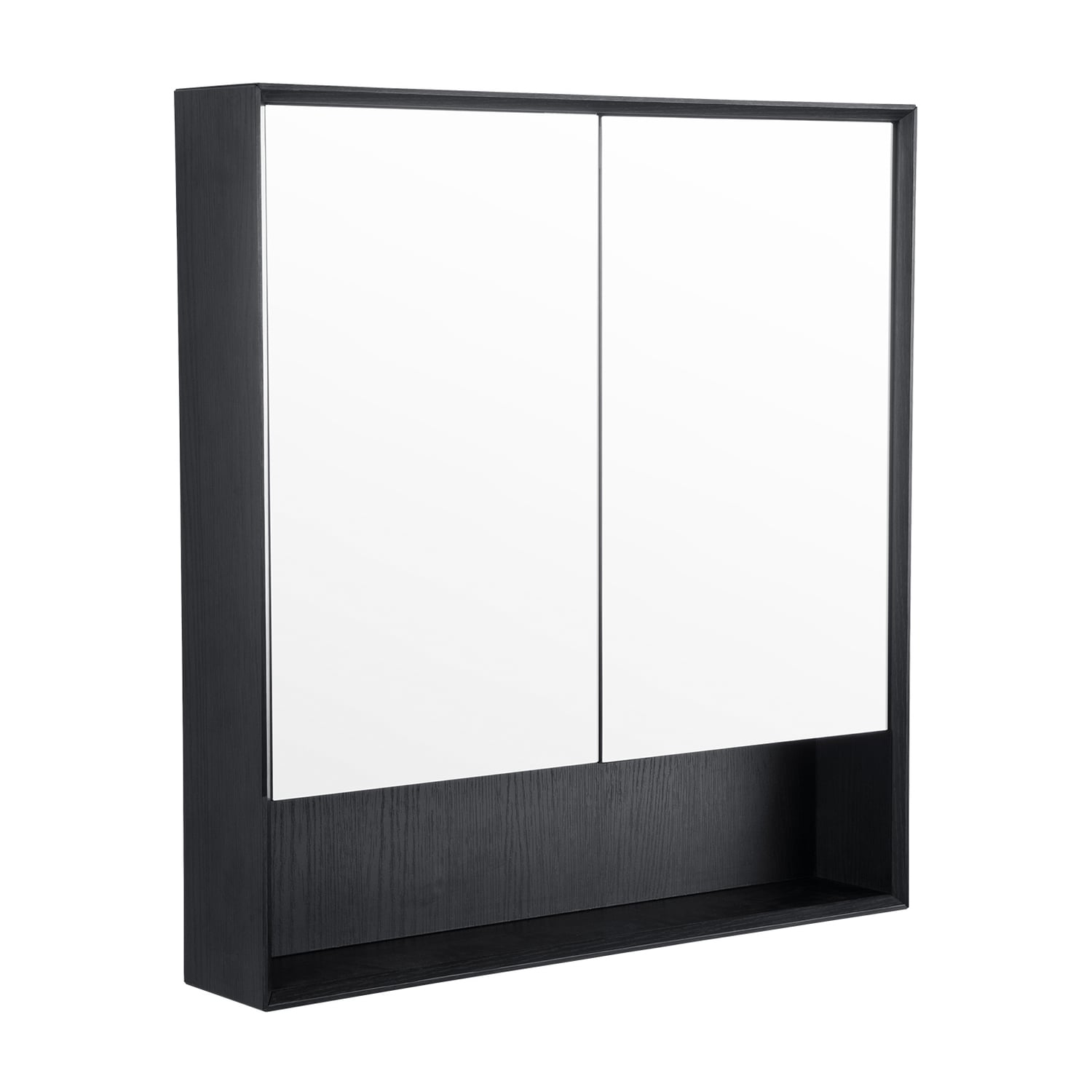 Crovyn 750mm Mirrored Shaving Cabinet with Open Shelf