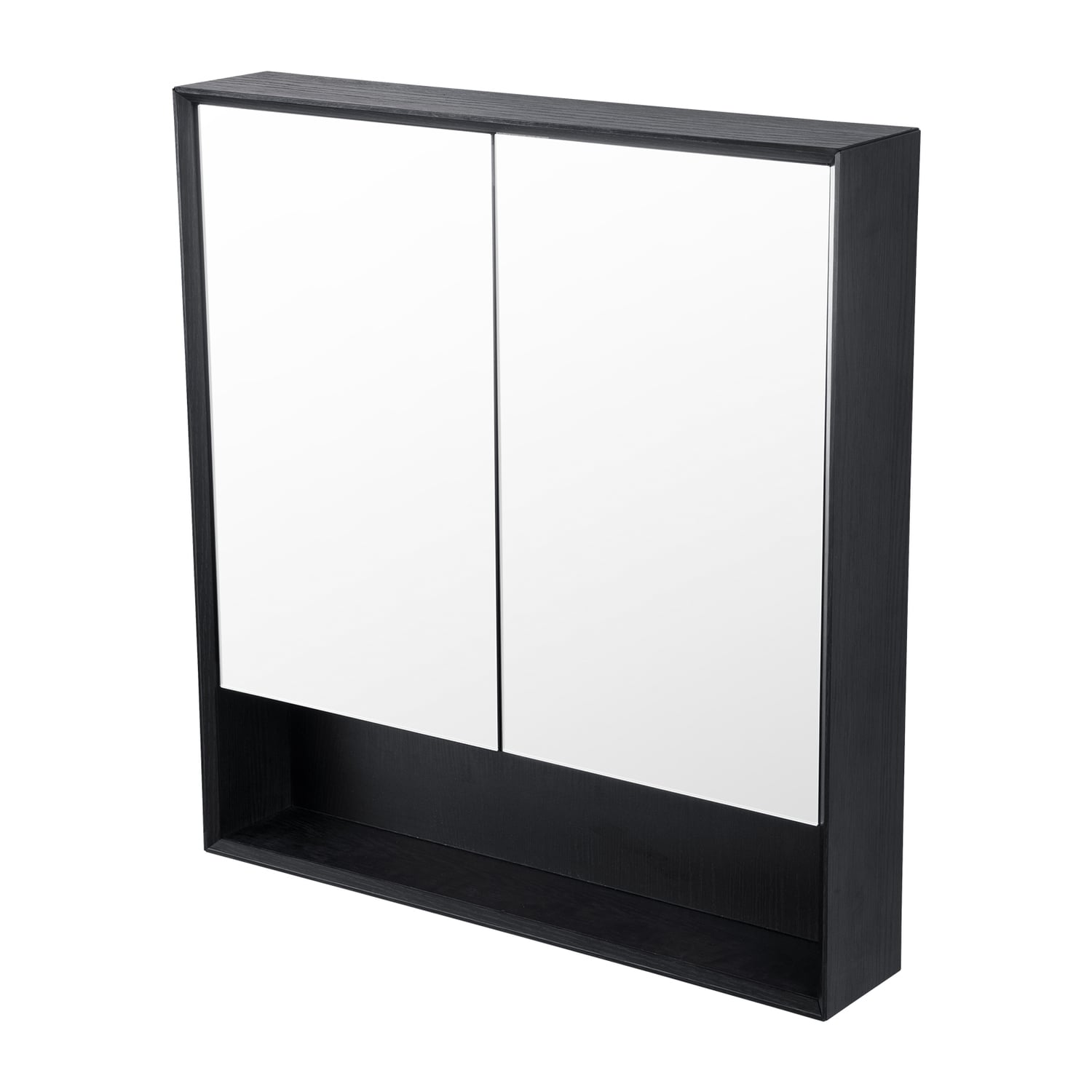 Crovyn 750mm Mirrored Shaving Cabinet with Open Shelf