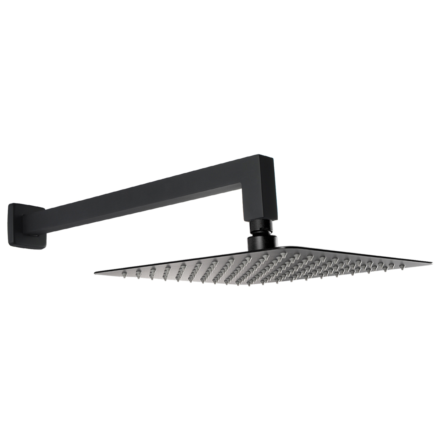 Nero Black 250mm Gooseneck Shower Arm & Head