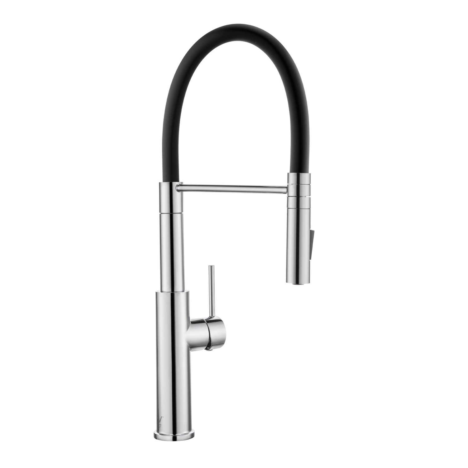 Colby Chrome & Black Swivel Pull-Out Kitchen Sink Mixer