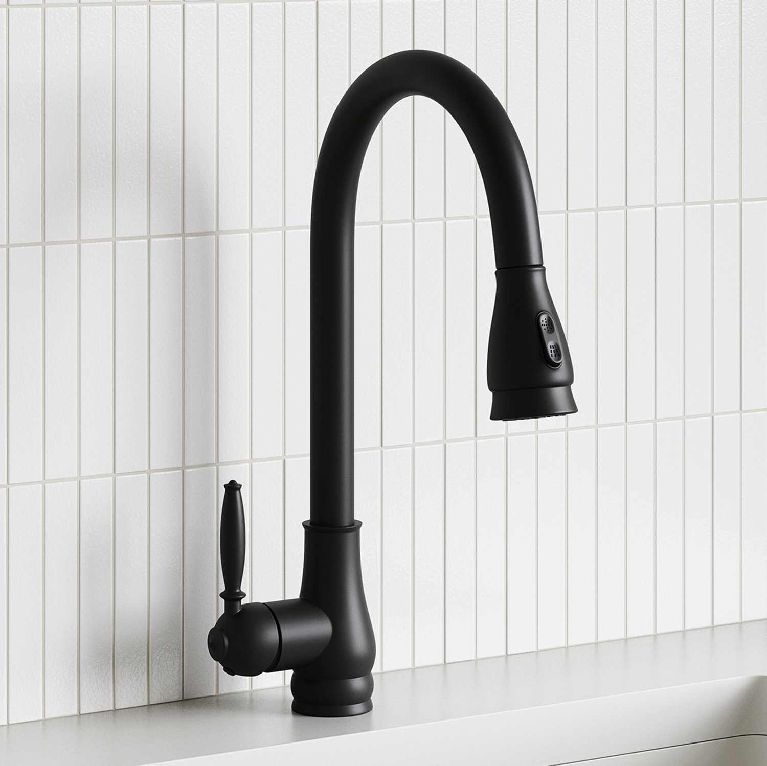Rounded Euro Pull-Out Kitchen Sink Mixer