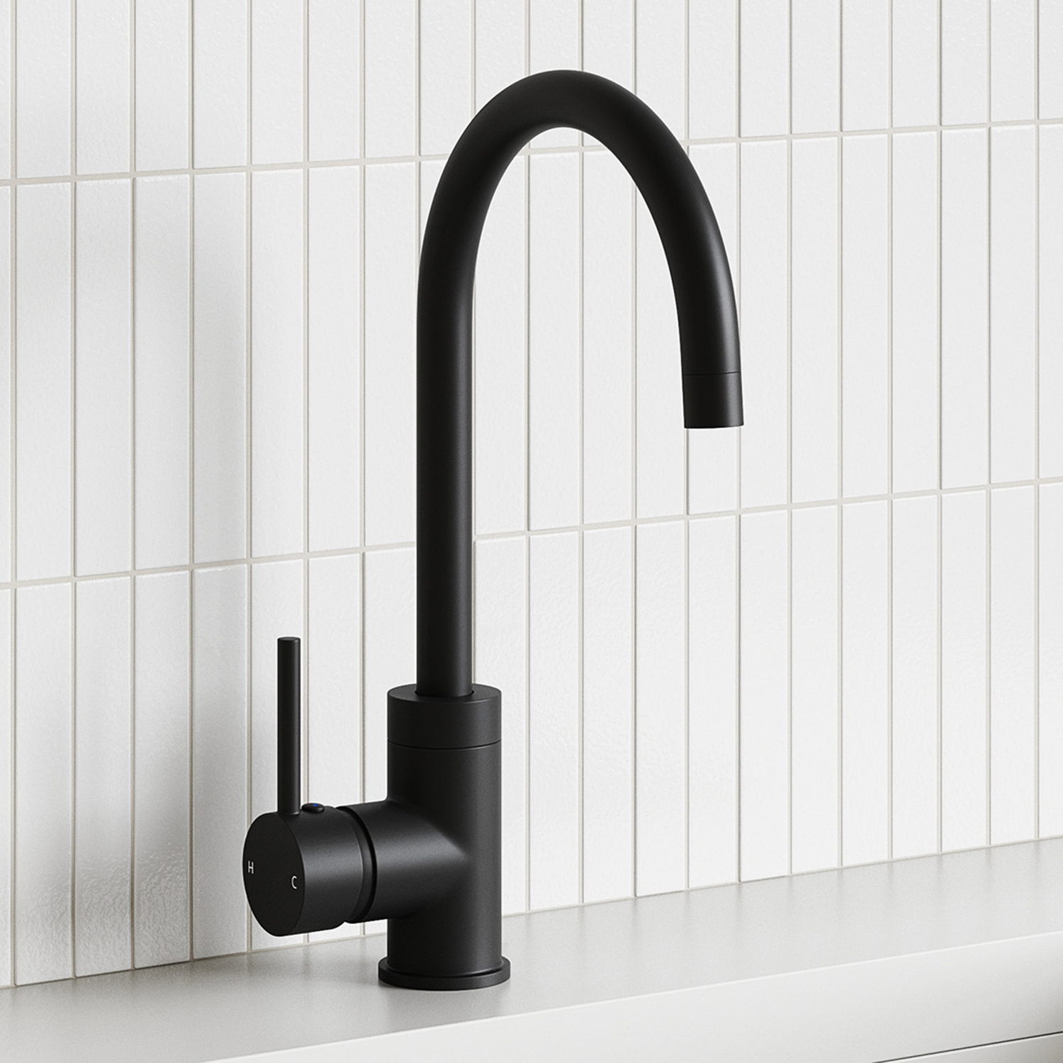 Colby Round Gloss Swivel Kitchen Sink Mixer
