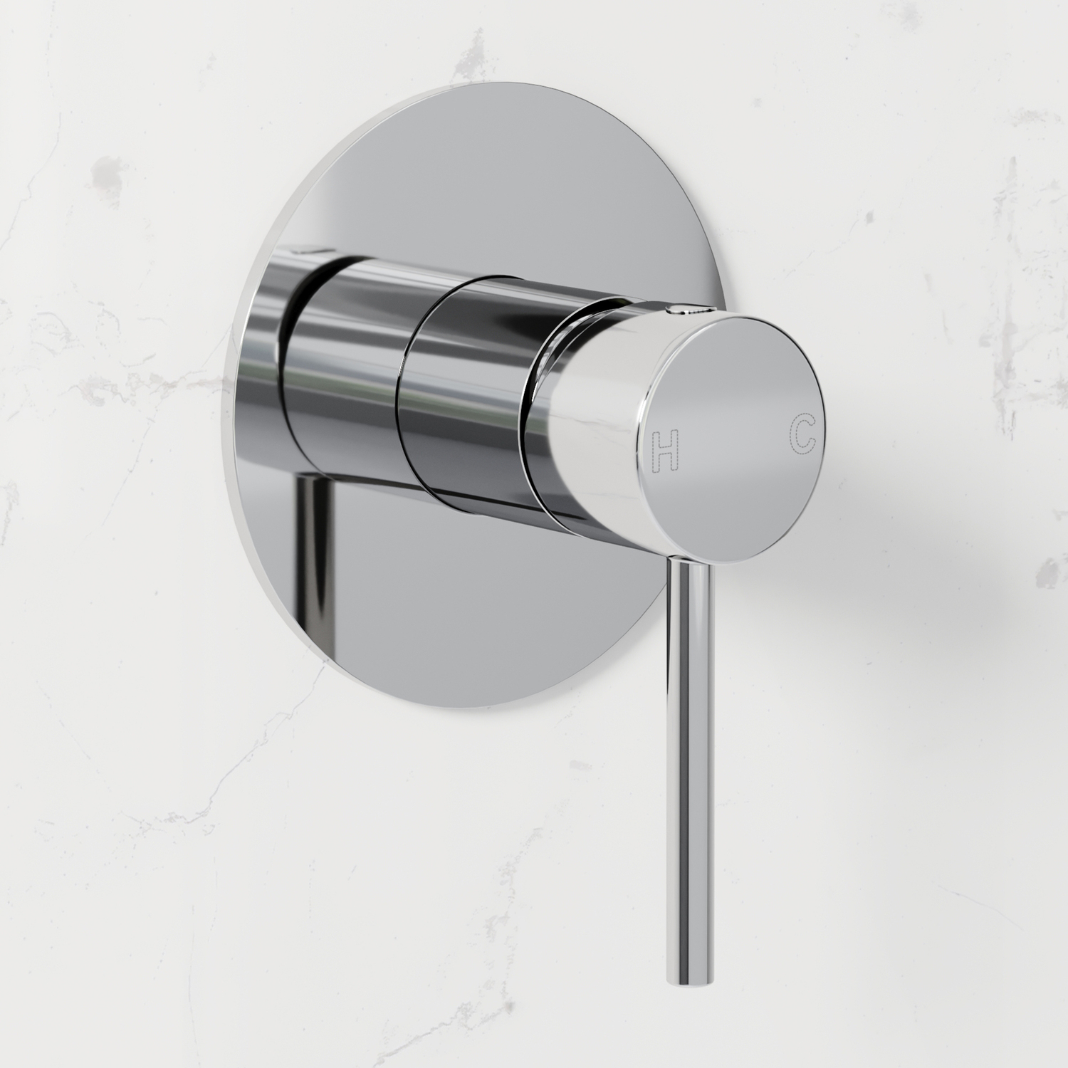 Round Euro Shower & Bath Wall Mixer