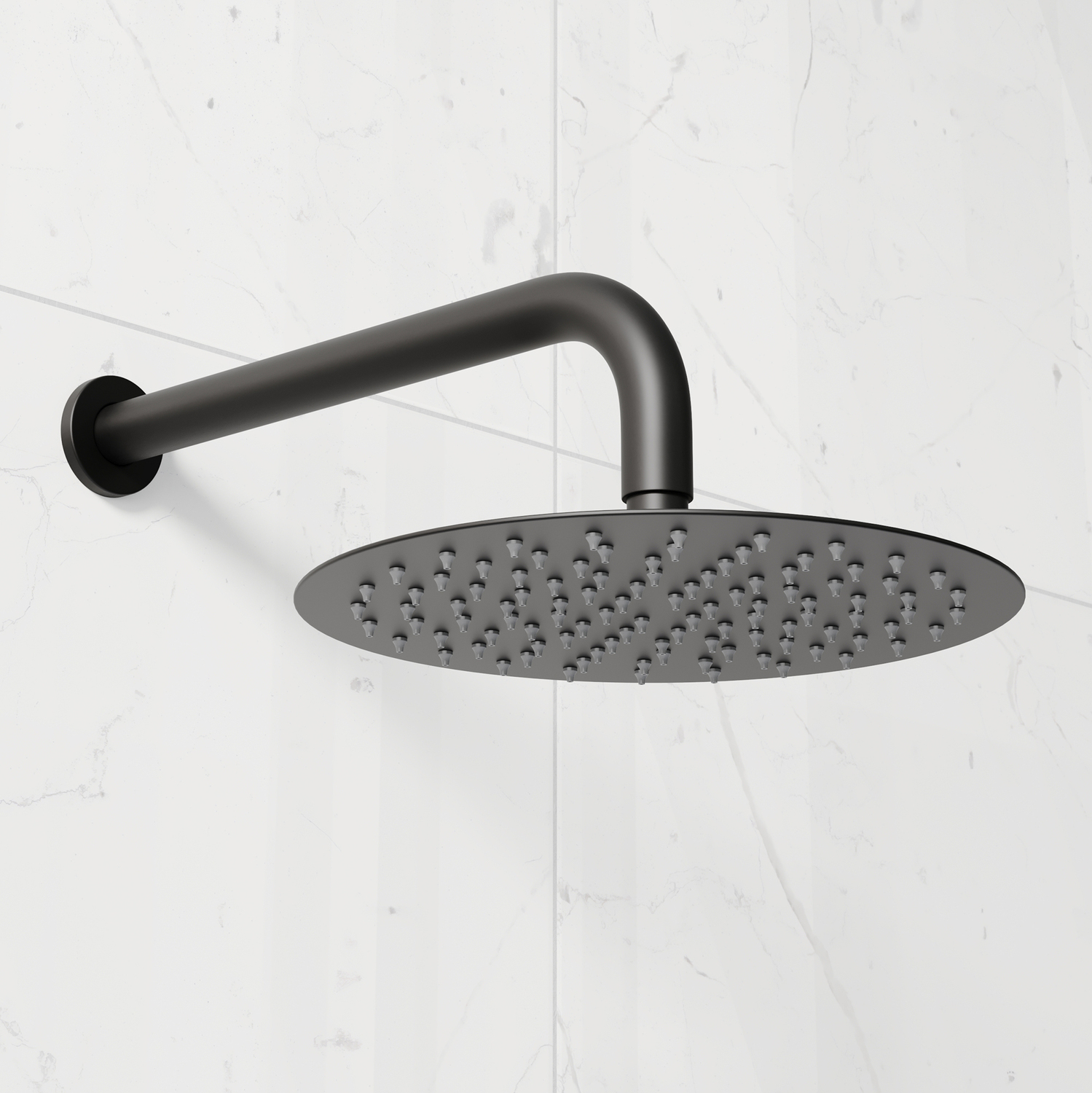 Solander Round Ultrathin 250mm Shower Arm & Head