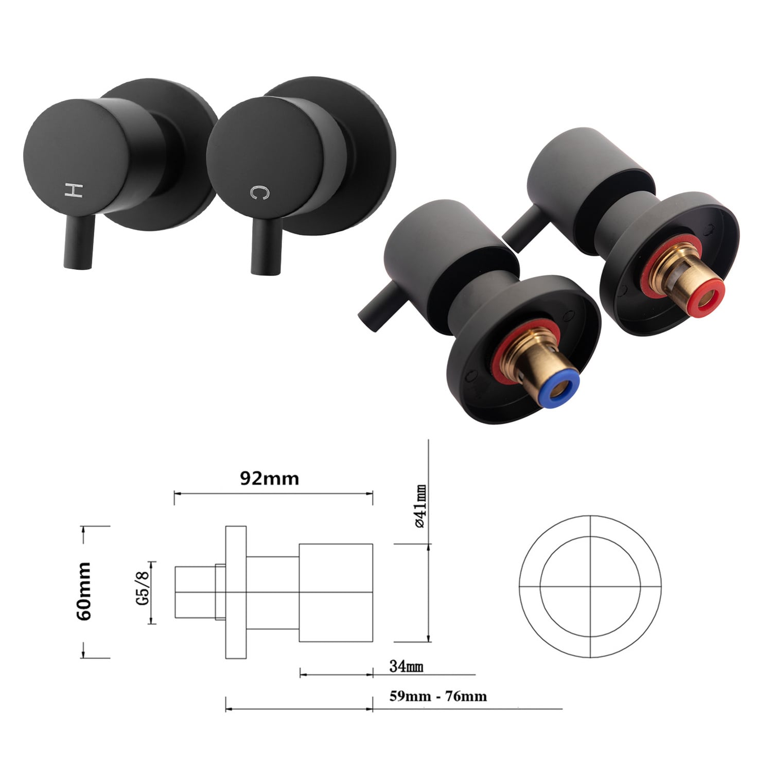 Euro Swivel Bath Tap Set