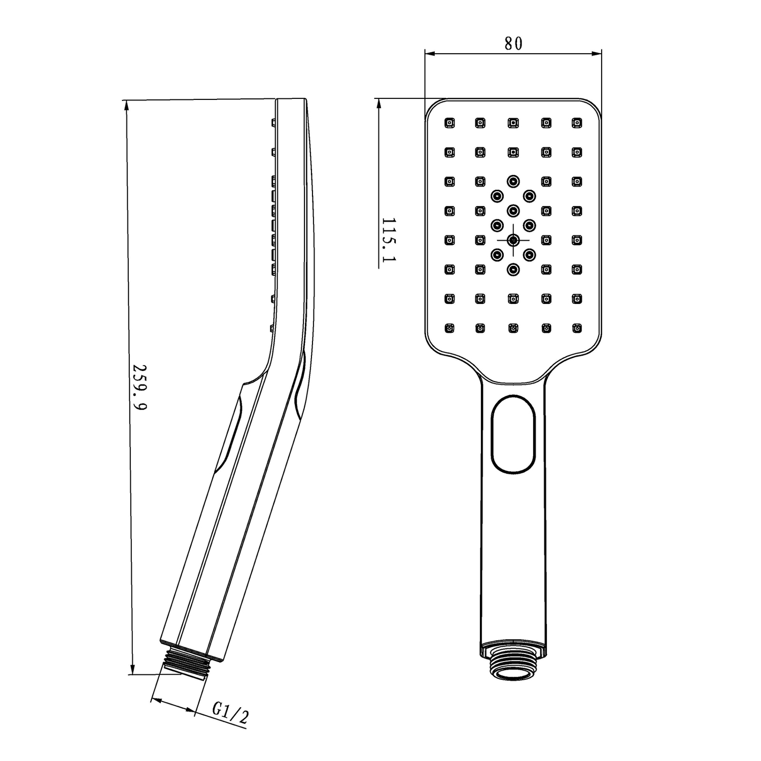 4 Piece Chrome 3 Function Handheld Shower Set