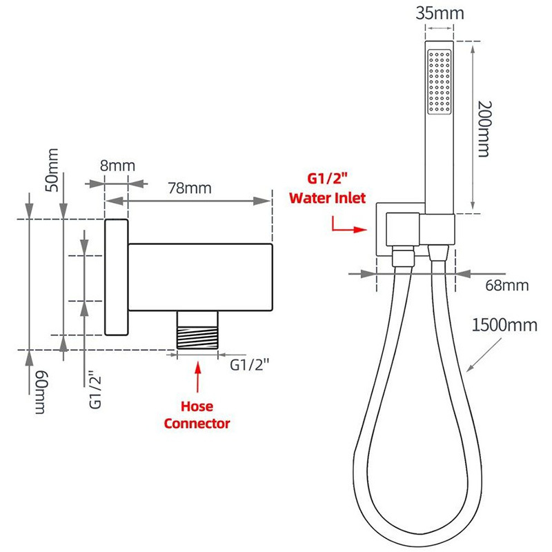 Ottimo Hand-held Shower On Swivel Bracket