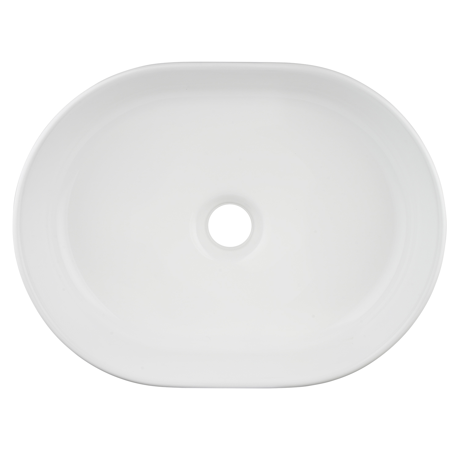 Zoya 400mm Gloss White Pill Ceramic Basin