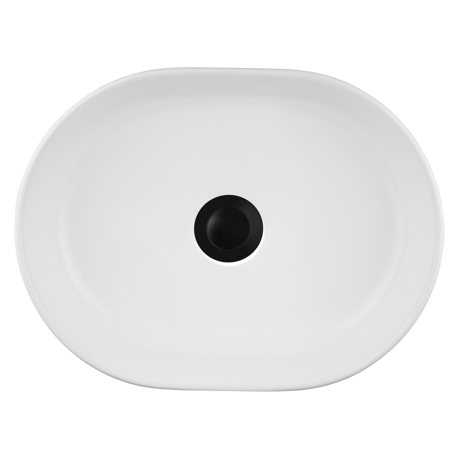 Zoya 400mm Gloss White Pill Ceramic Basin with Pop-Up Waste