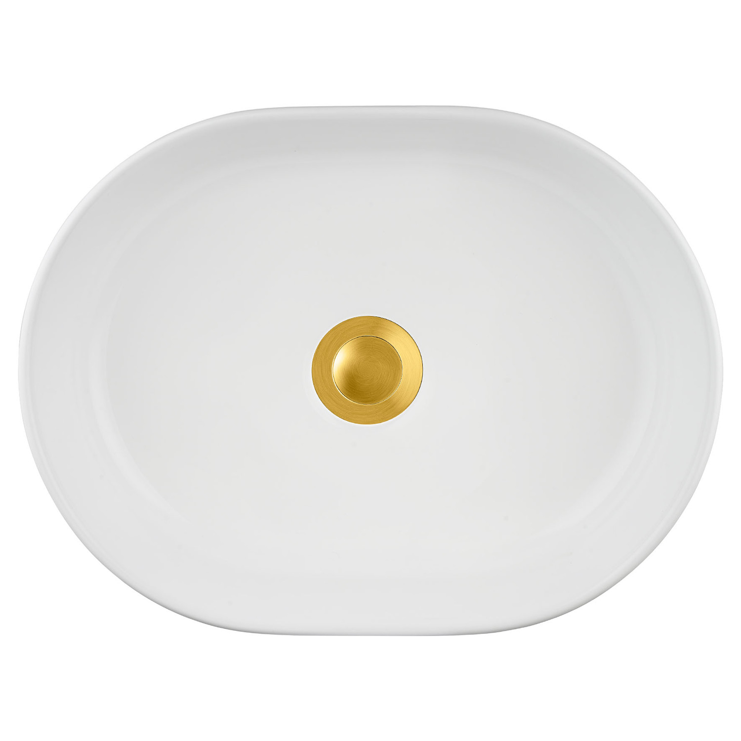 Zoya 400mm Gloss White Pill Ceramic Basin with Pop-Up Waste