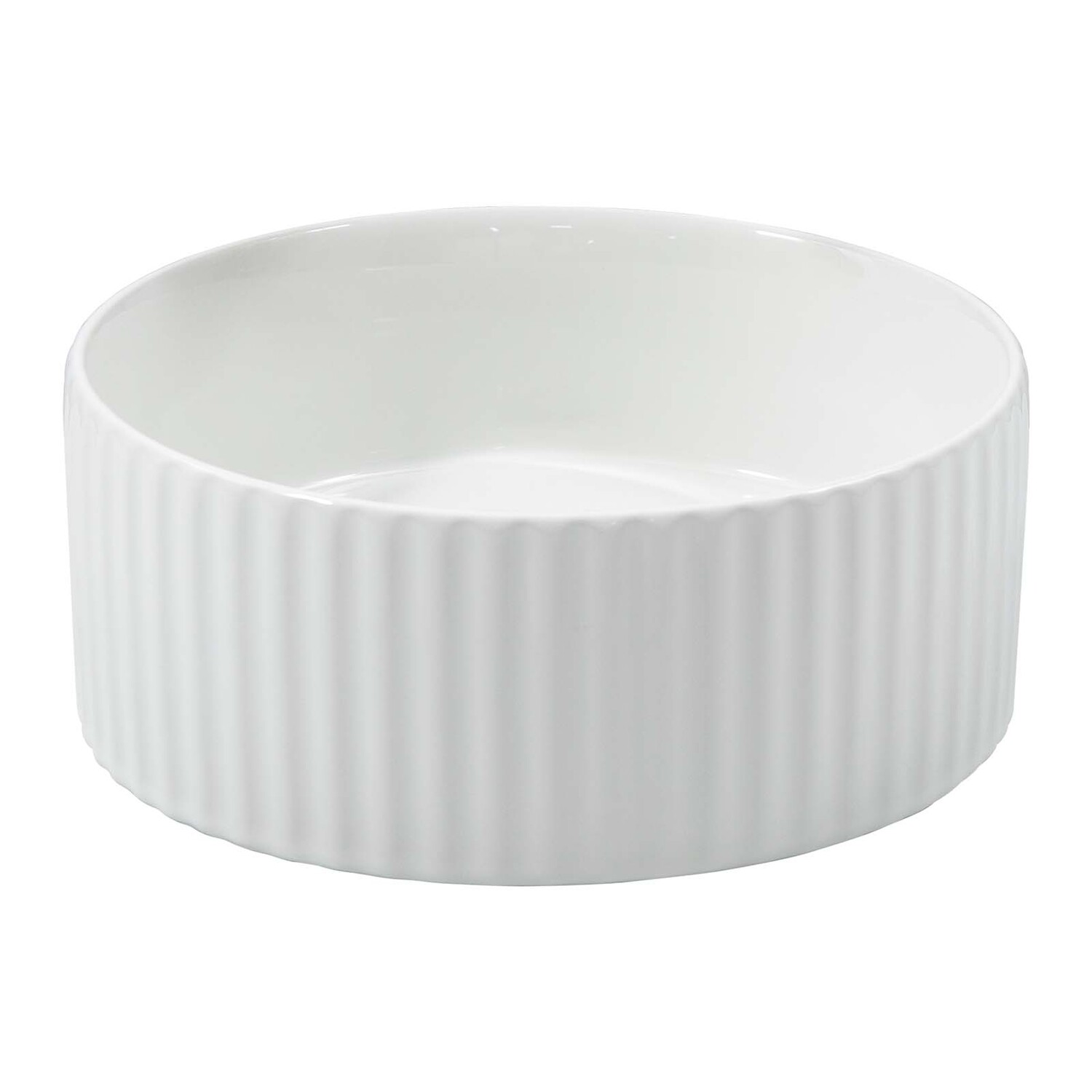 Zoya 280mm Gloss White Round Ceramic Basin