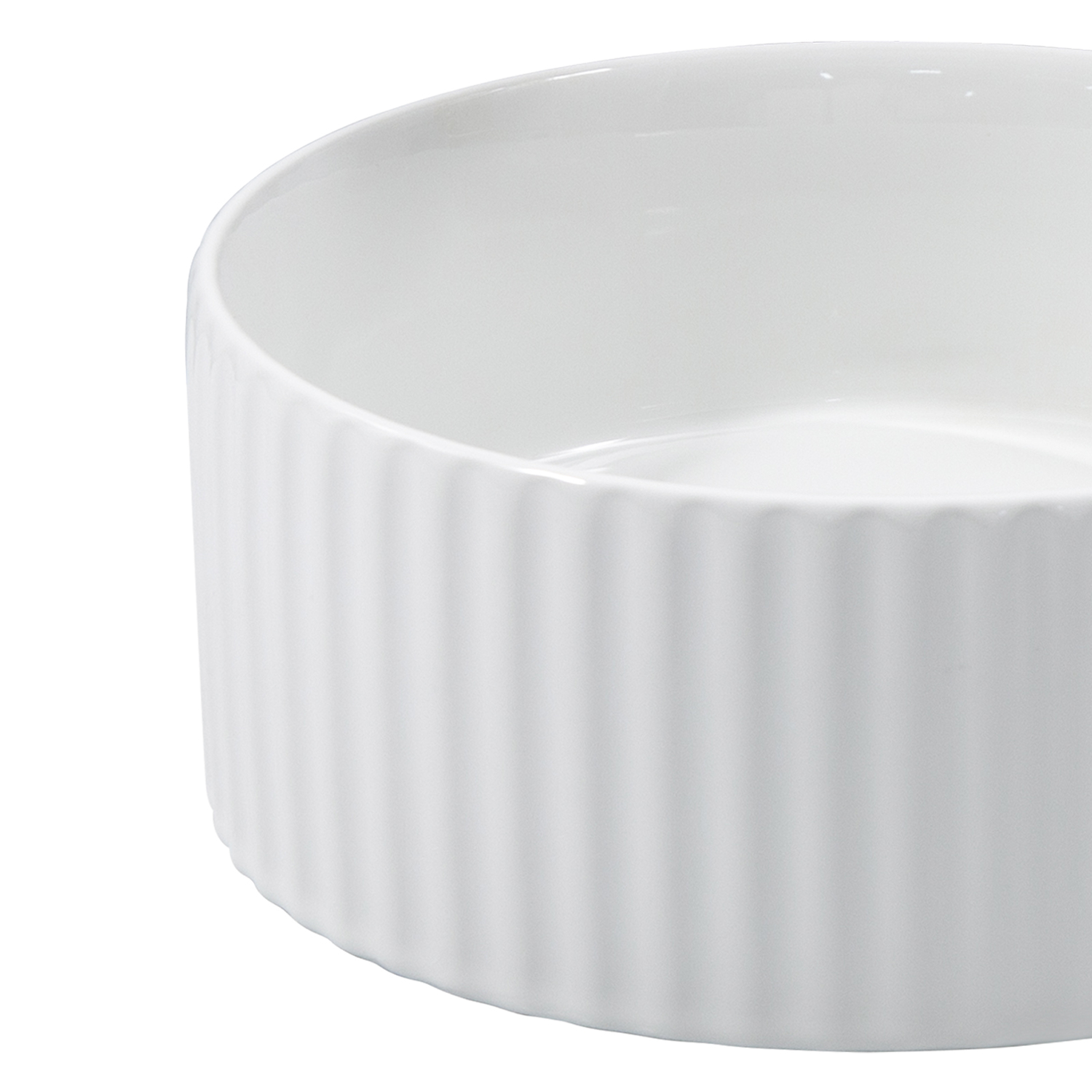 Zoya 280mm Gloss White Round Ceramic Basin