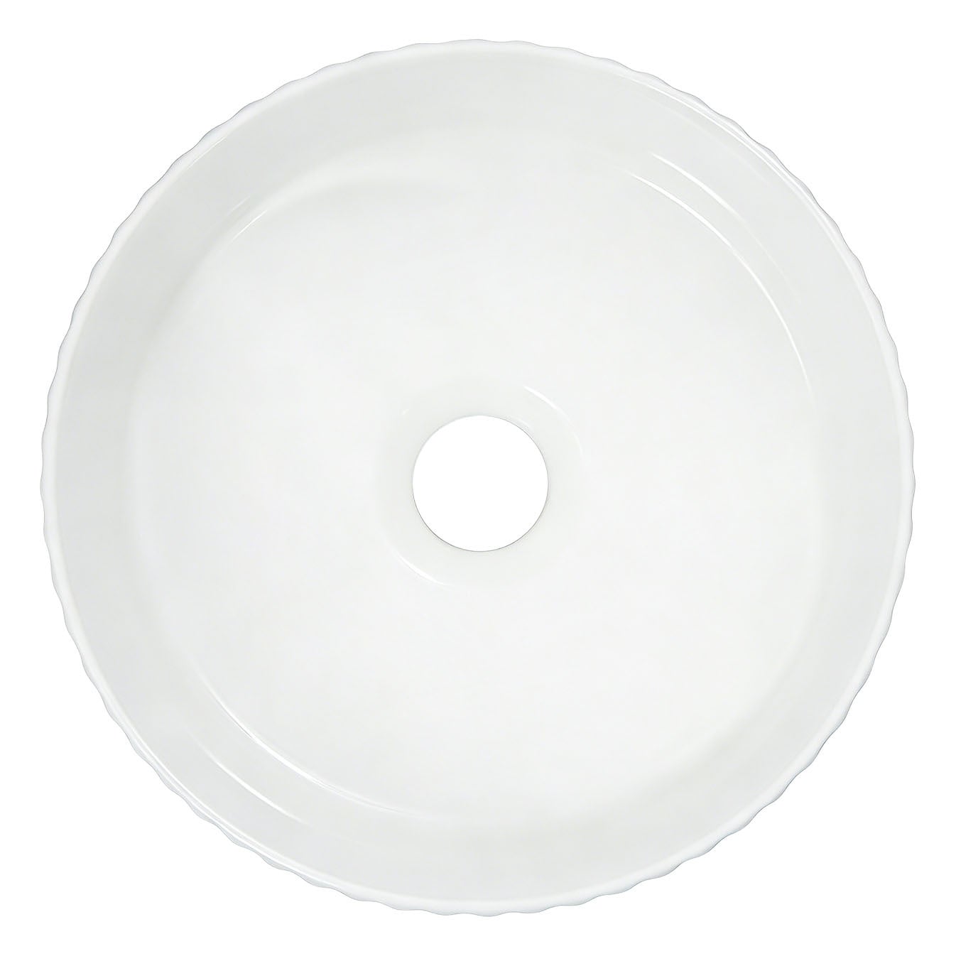 Zoya 280mm Gloss White Round Ceramic Basin