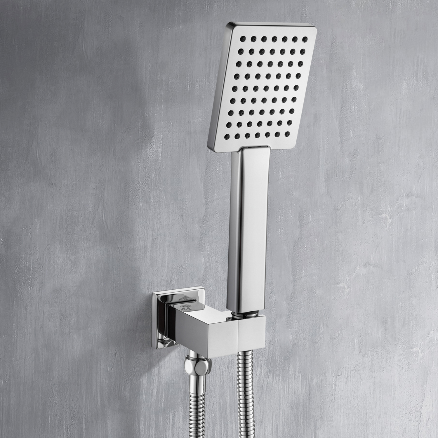 Chrome Square Hand-Held Shower Set