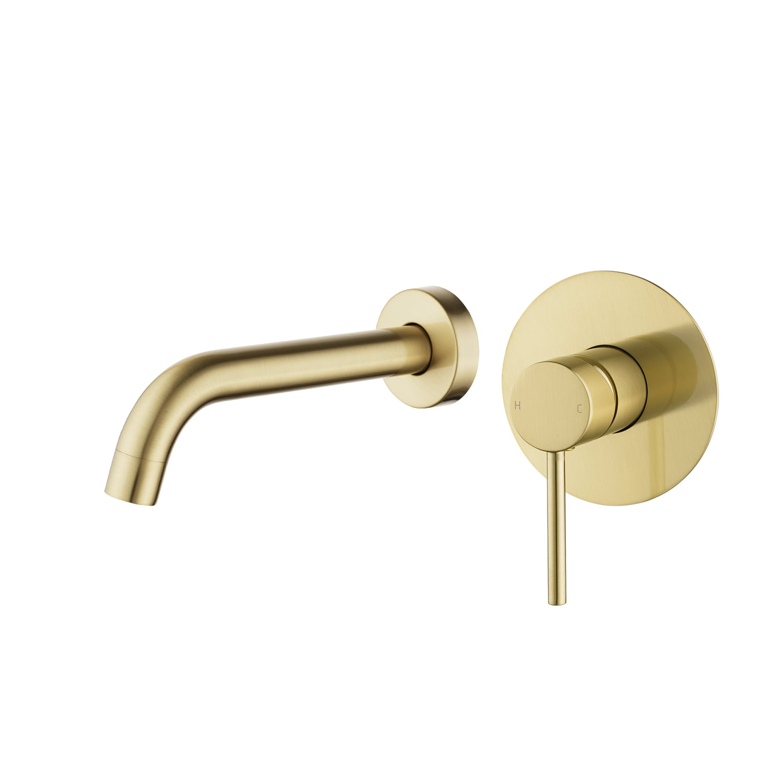 Euro 195mm Wall Mounted Bath Spout & Mixer Set