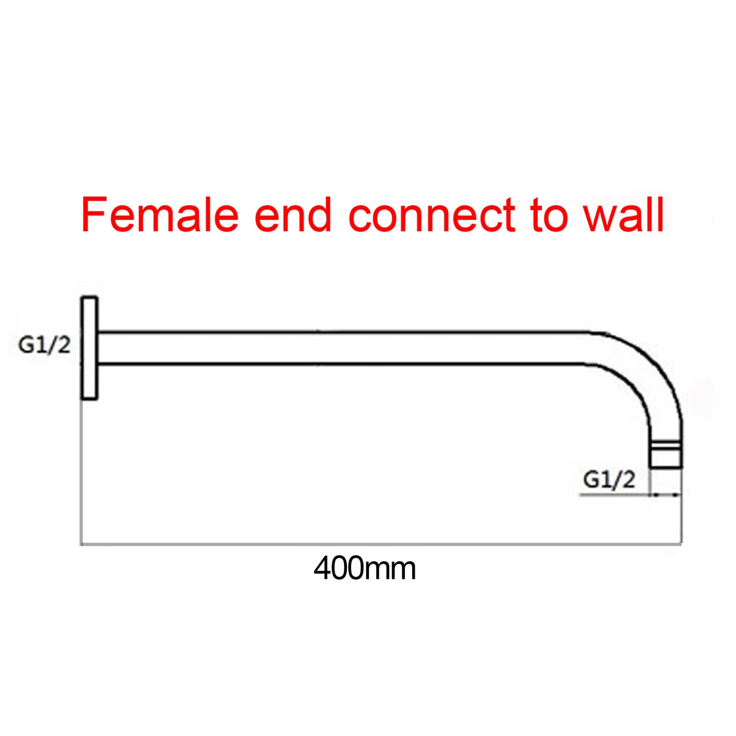 Euro 300mm Round Super-Slim Shower Arm & Head