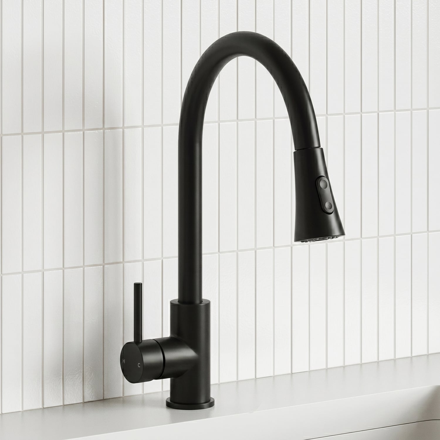 Rohan Gooseneck Pull-Out Kitchen Sink Mixer