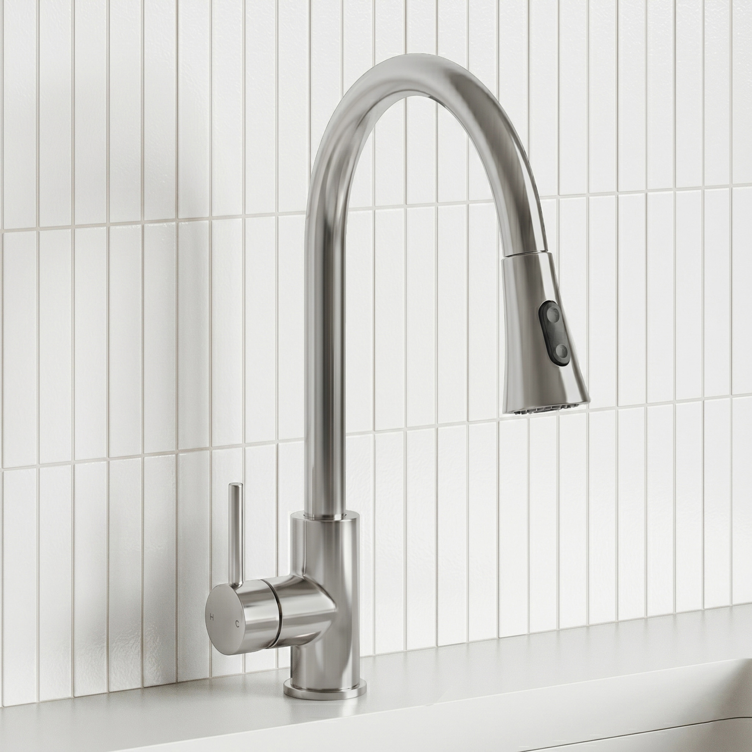 Rohan Gooseneck Pull-Out Kitchen Sink Mixer