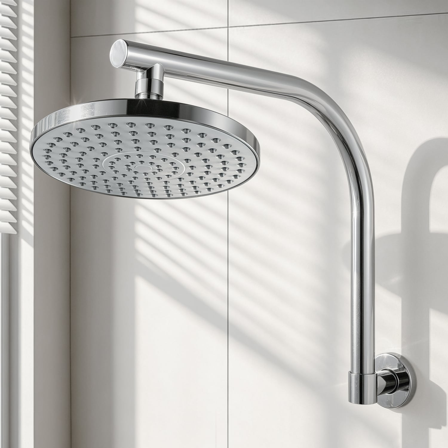 Euro 200mm Swivel Shower Arm & Head