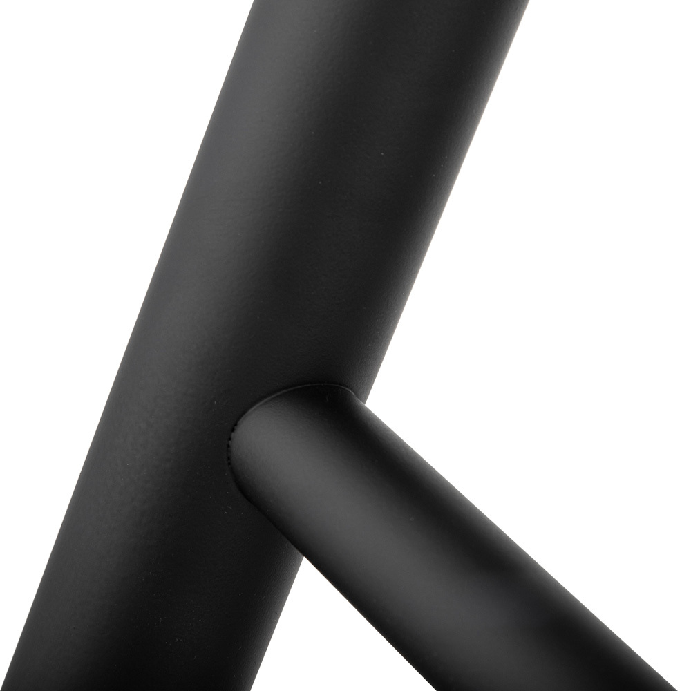 Corvyn 500 x 500mm Matte Black 4 Bar Heated Towel Rail
