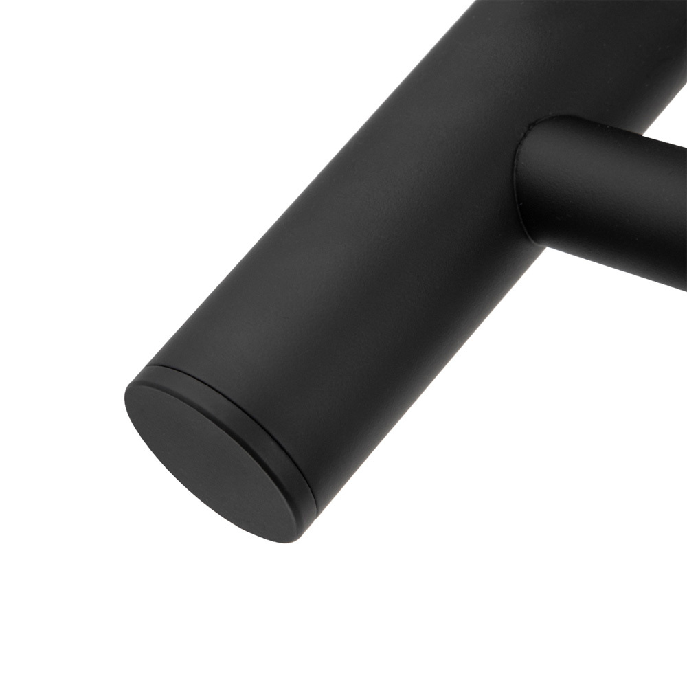 Corvyn 500 x 500mm Matte Black 4 Bar Heated Towel Rail