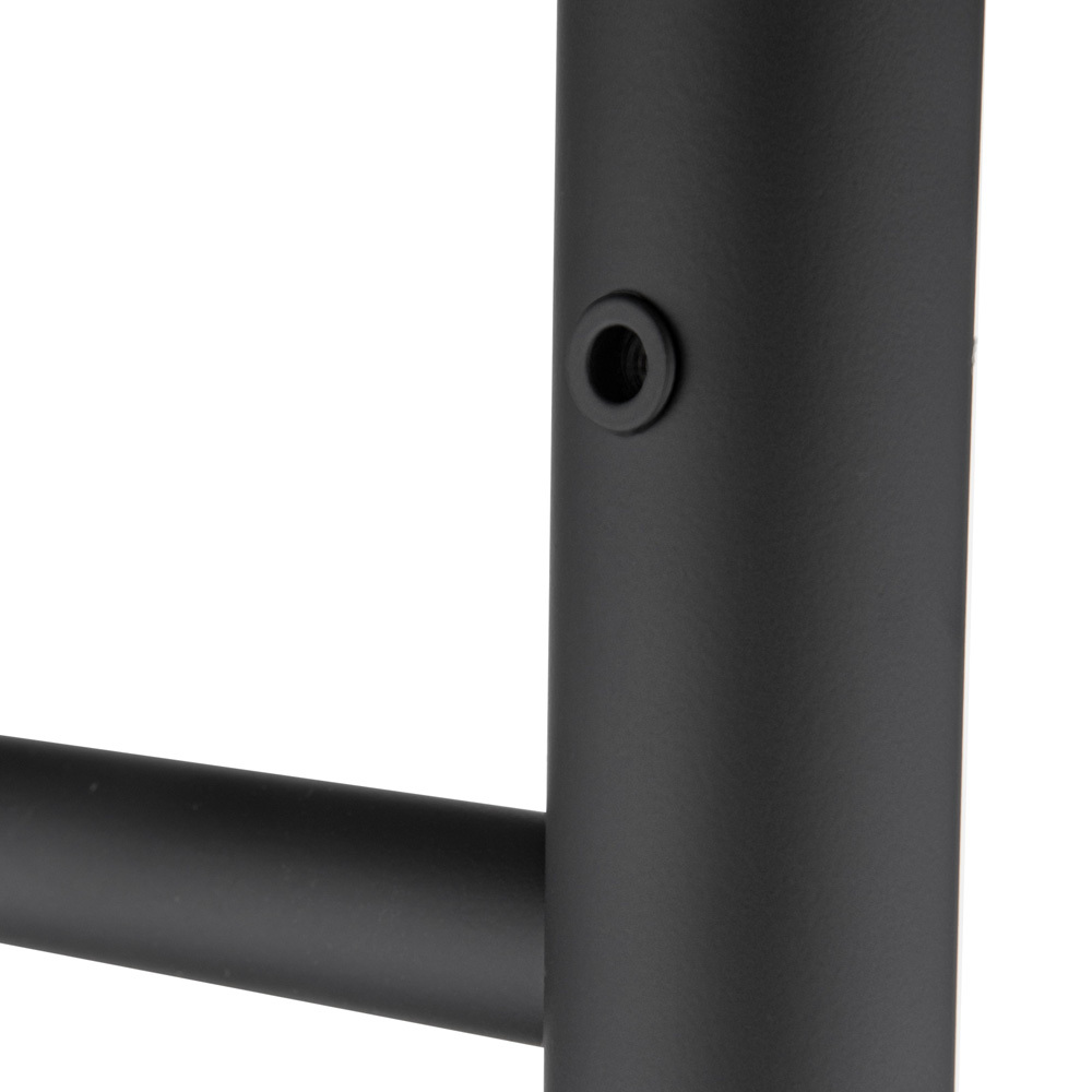 Corvyn 500 x 500mm Matte Black 4 Bar Heated Towel Rail