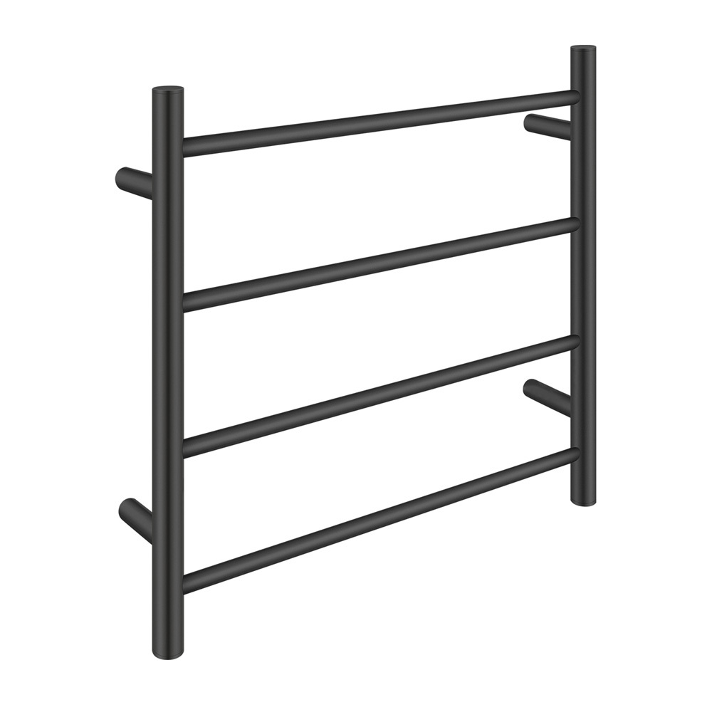 Corvyn 500 x 500mm Matte Black 4 Bar Heated Towel Rail
