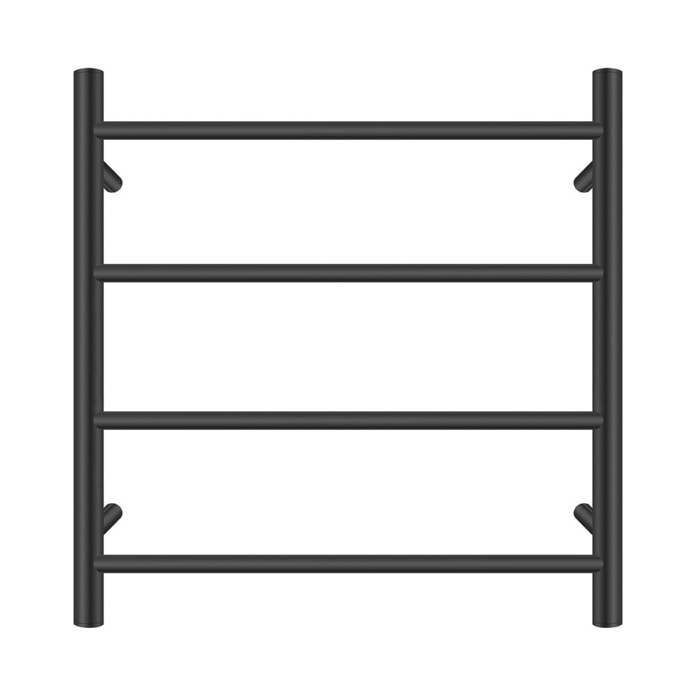 Corvyn 500 x 500mm Matte Black 4 Bar Heated Towel Rail