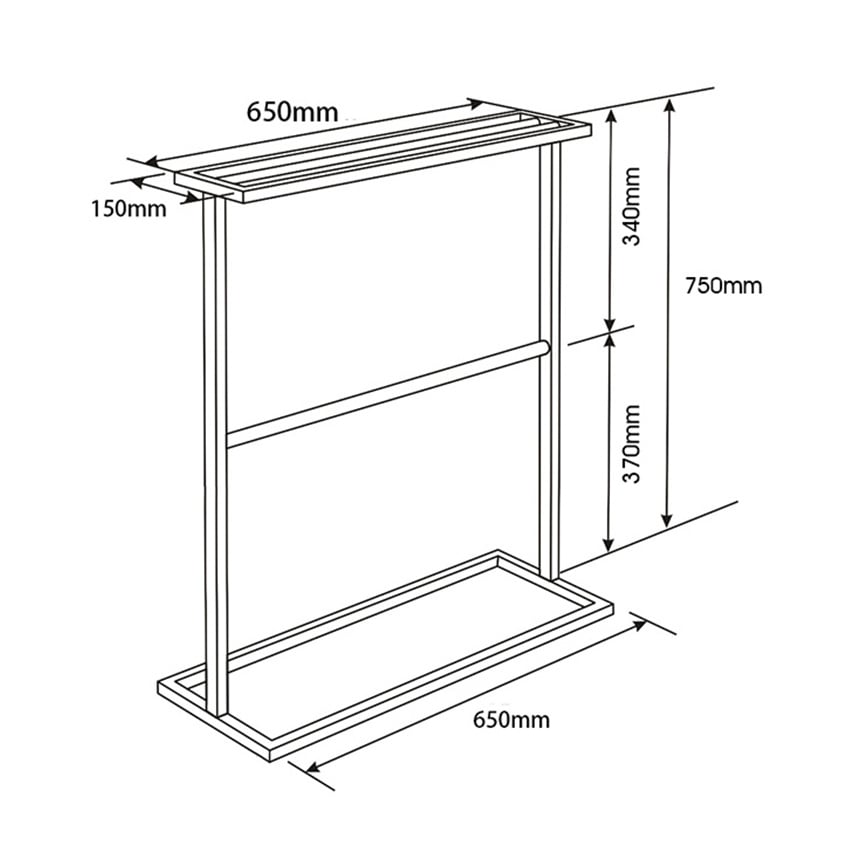 Vireon 650 x 750mm Towel Stand