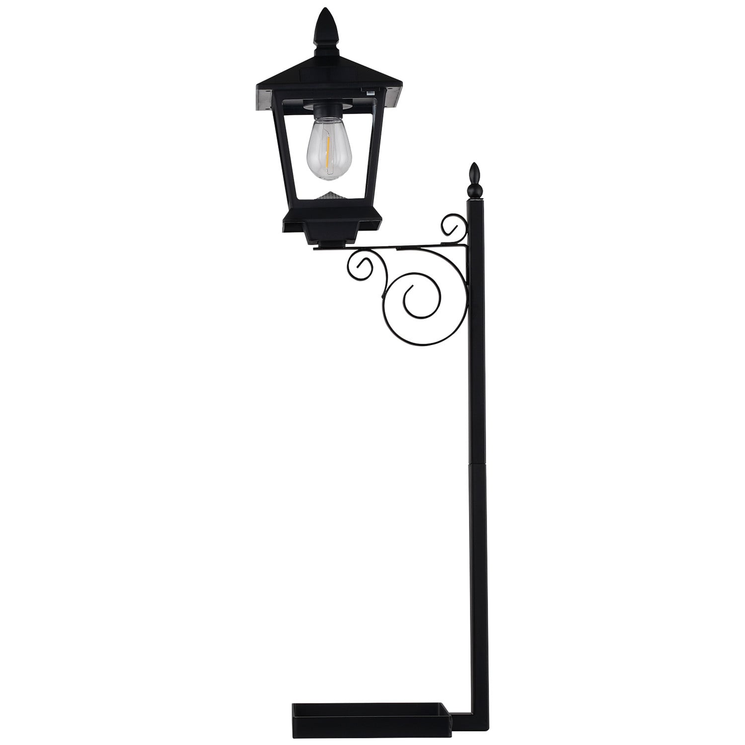 2 Piece Zander Solar Lamp Post Light Set