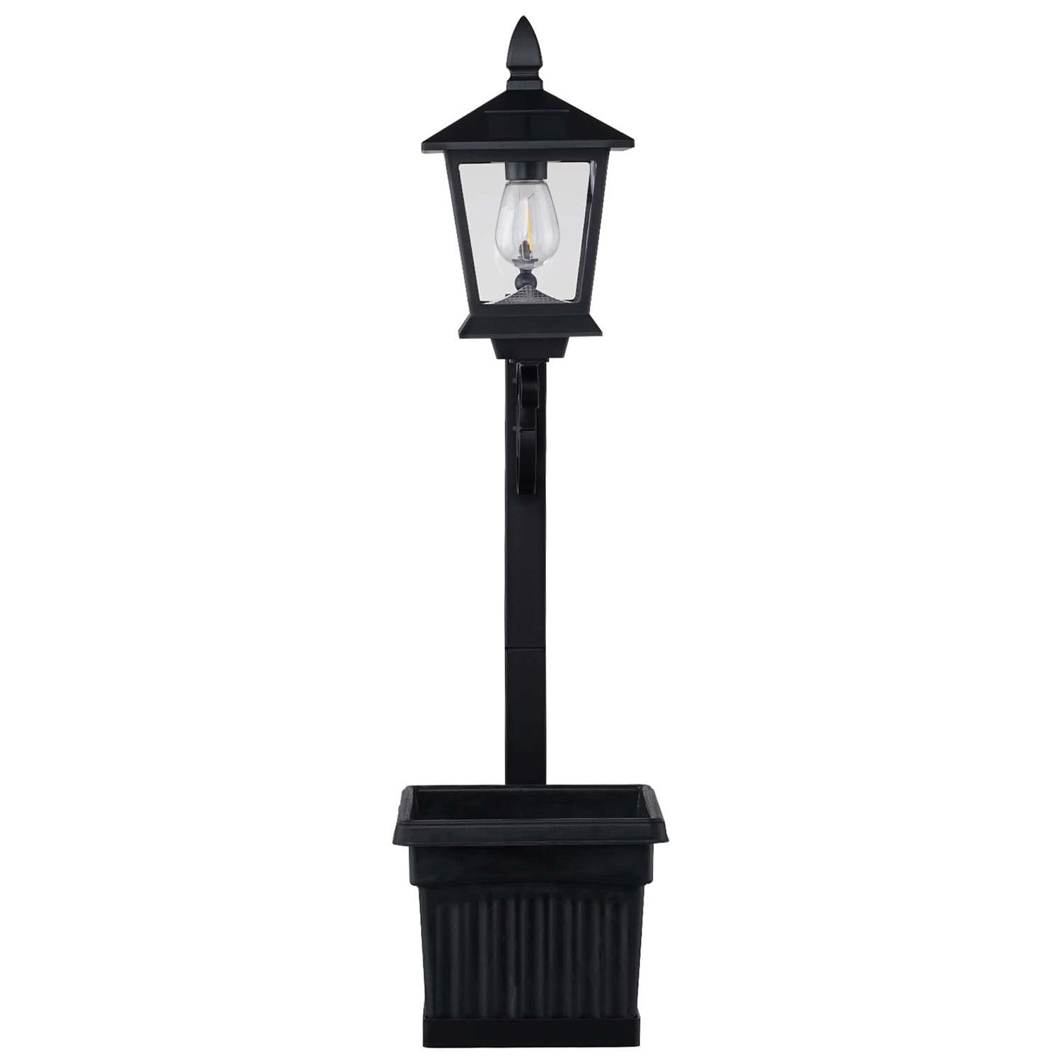 2 Piece Zander Solar Lamp Post Light Set