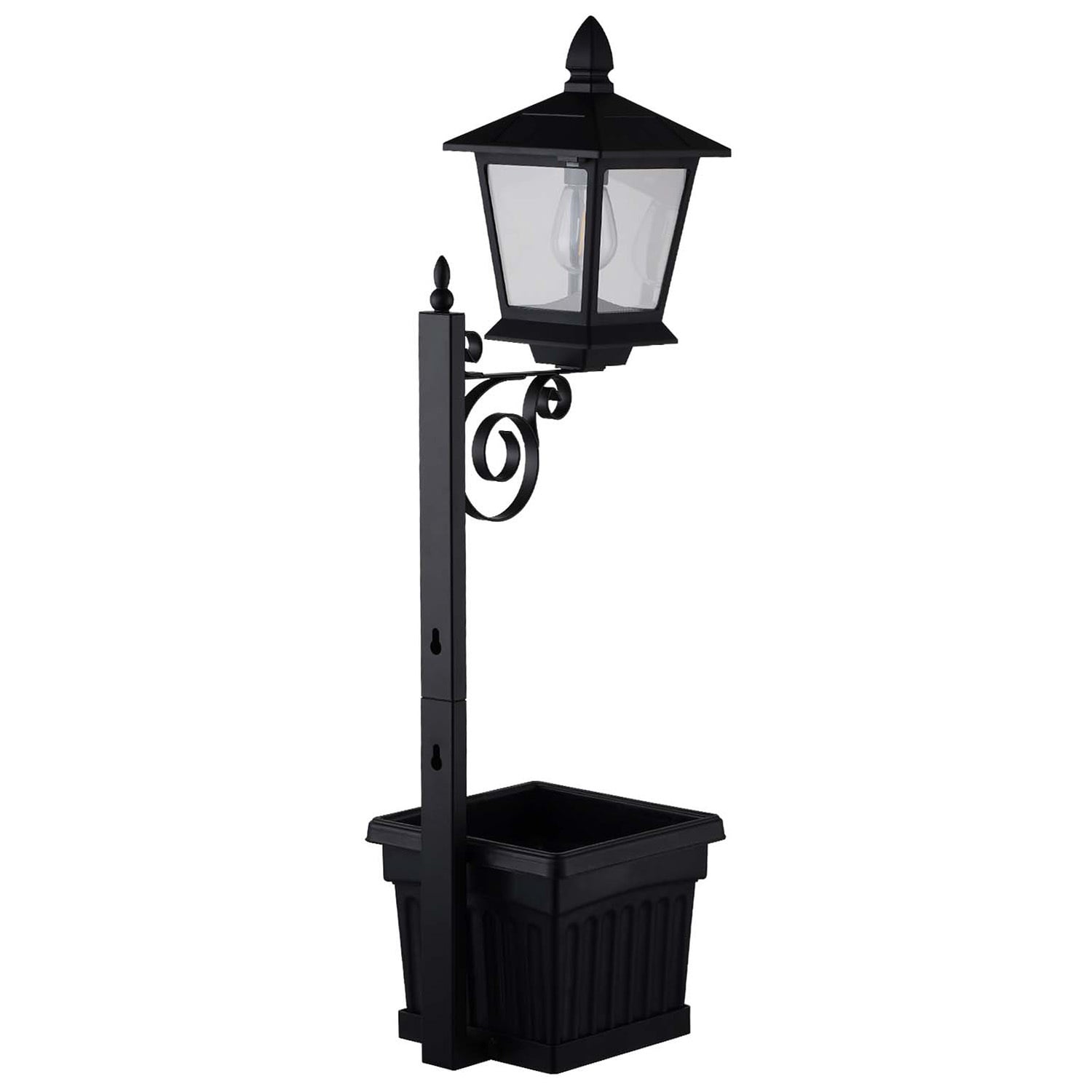 2 Piece Zander Solar Lamp Post Light Set