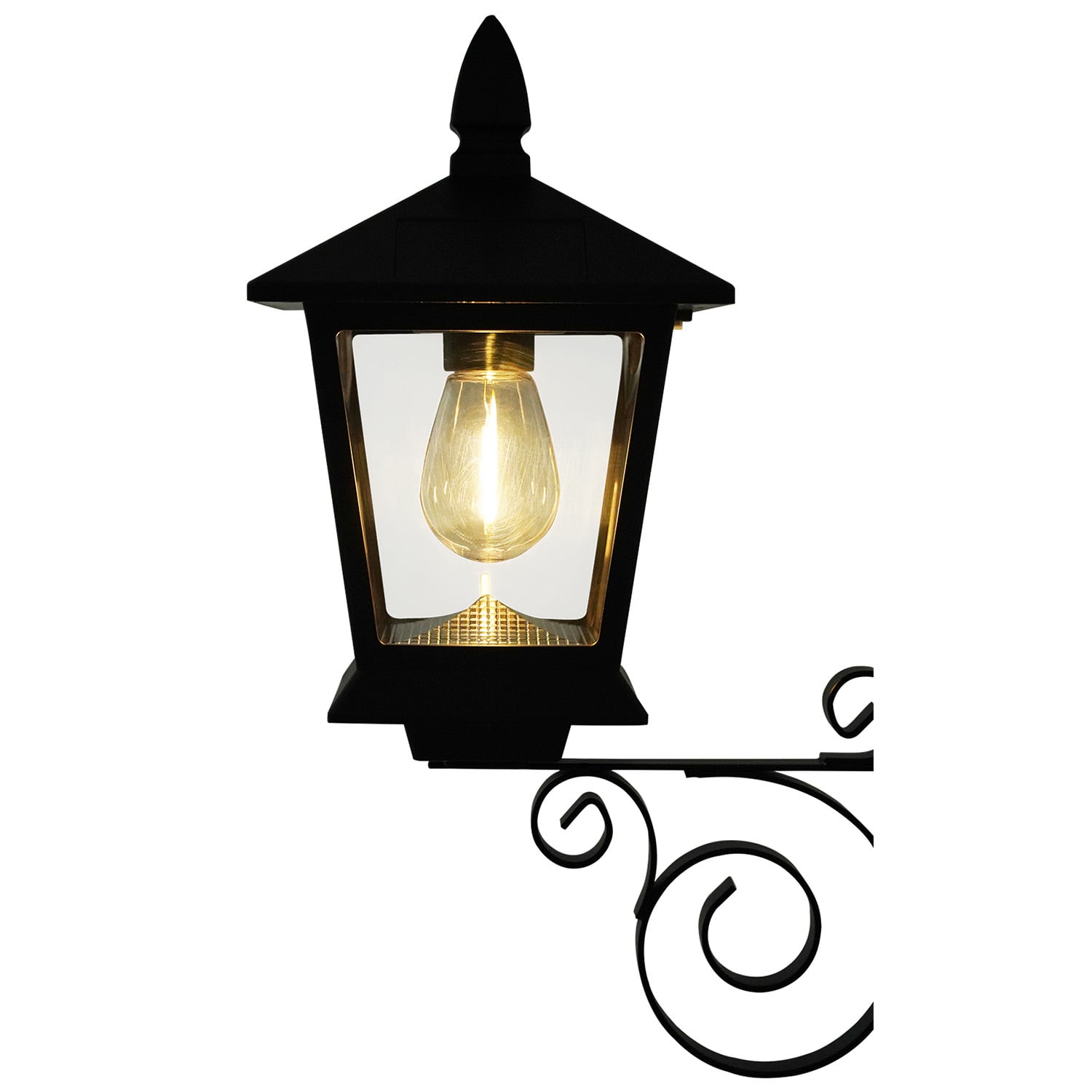 2 Piece Zander Solar Lamp Post Light Set