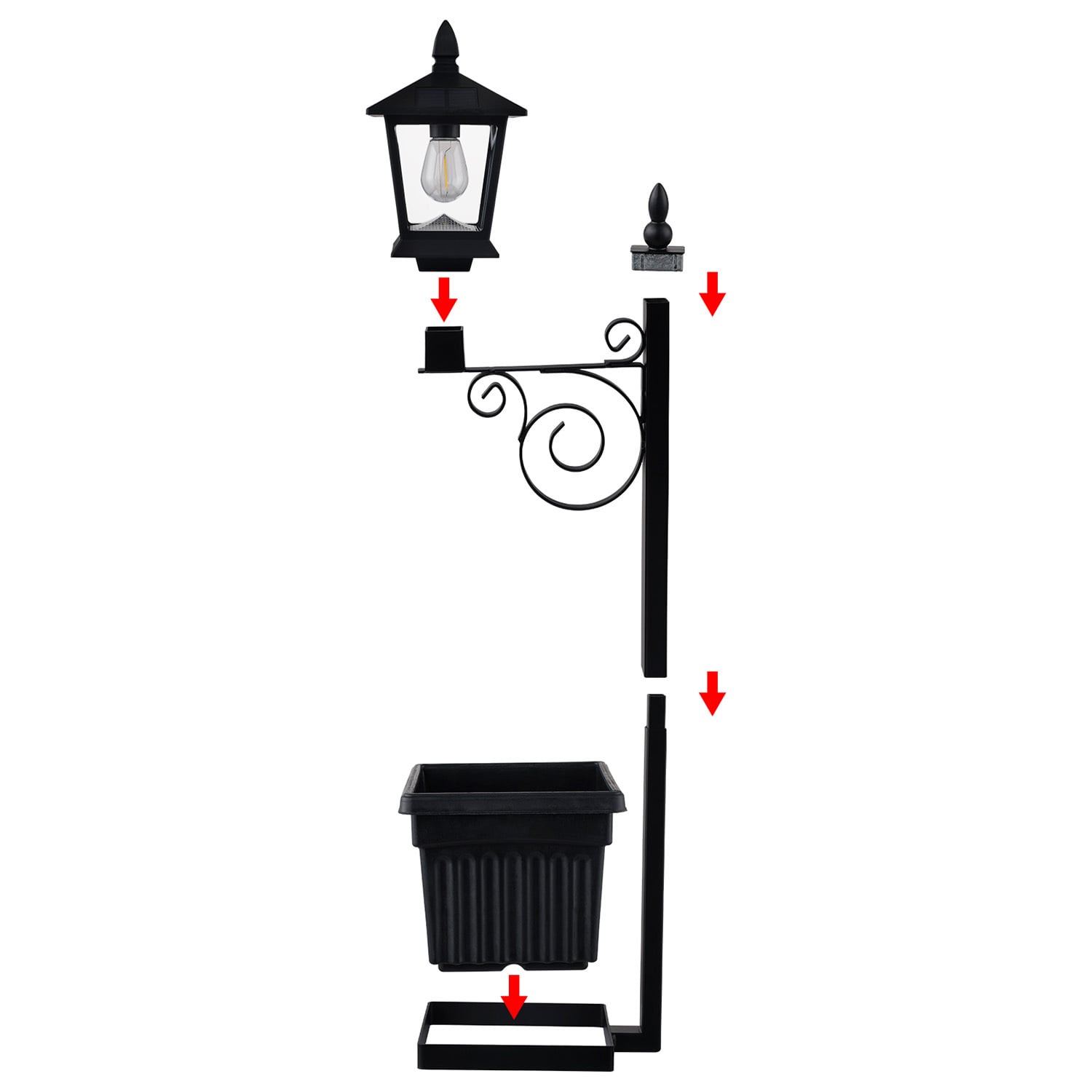 Zander Solar Lamp Post Light