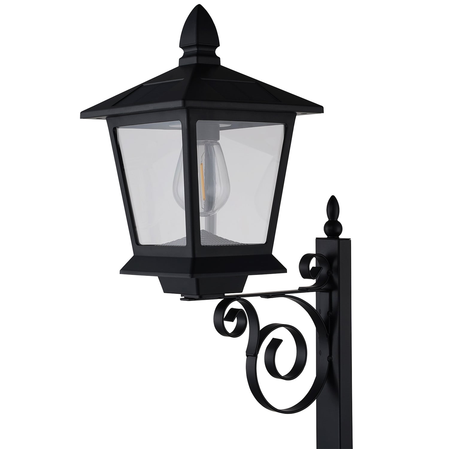 2 Piece Zander Solar Lamp Post Light Set