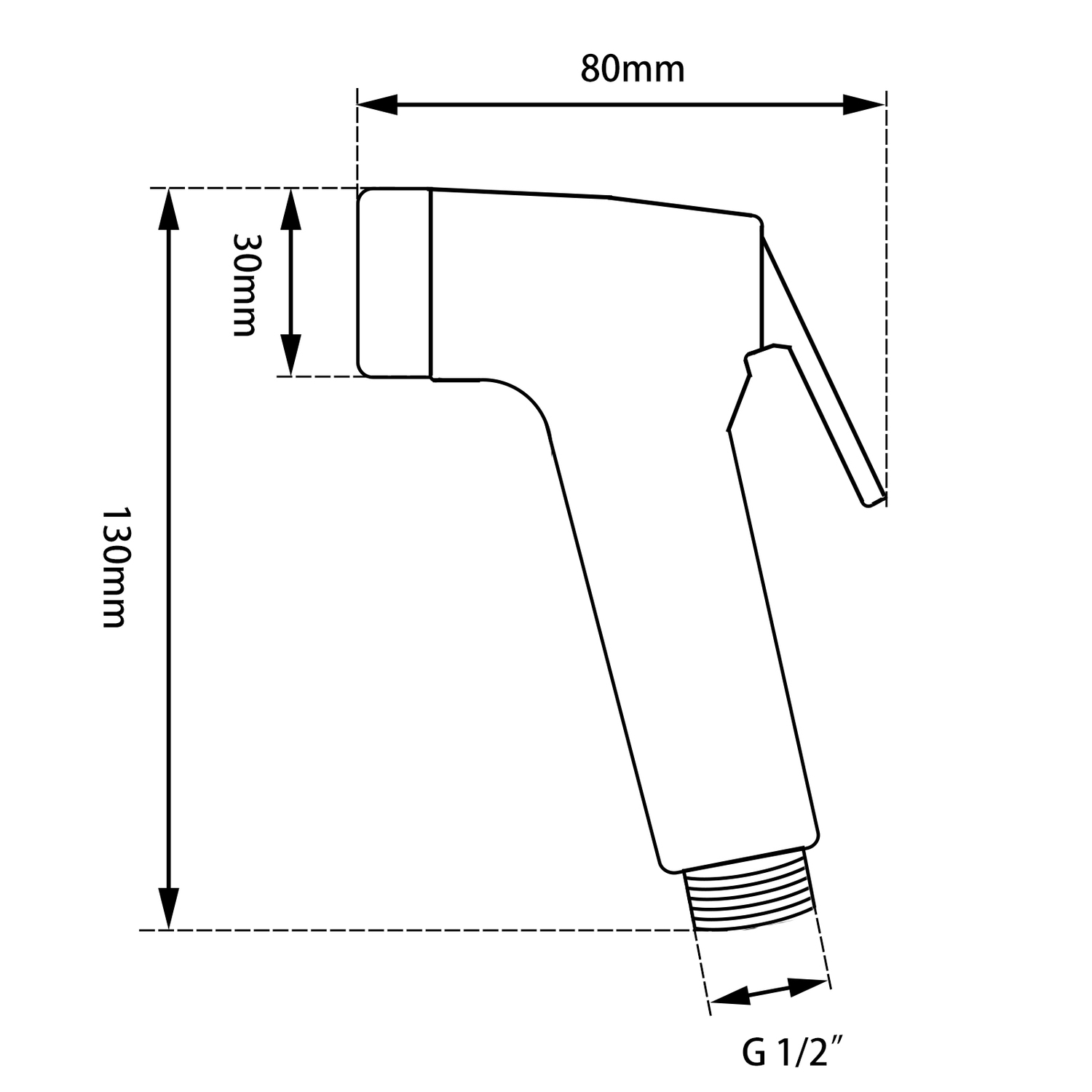 Black Toilet Bidet Spray with Diverter