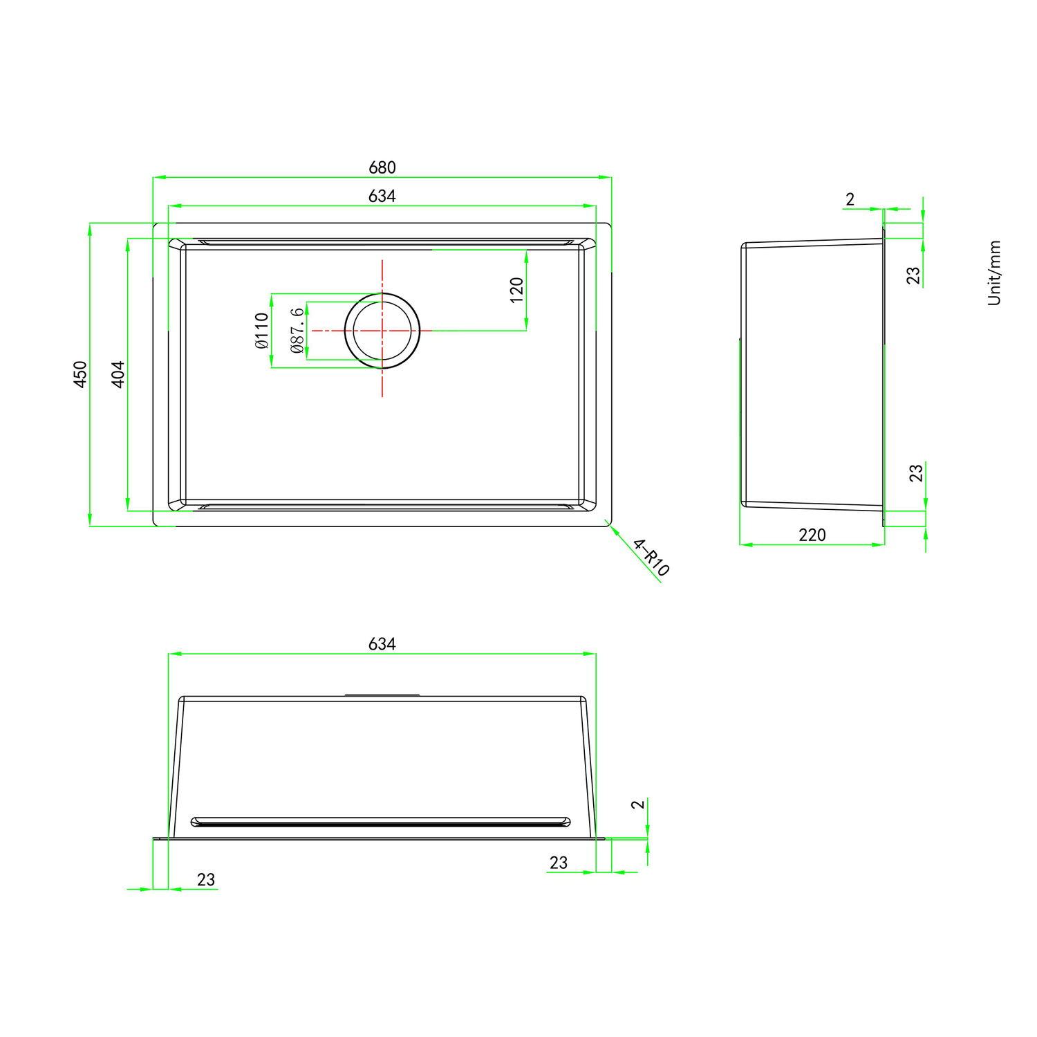 Barossa 680mm Single Stainless Steel Kitchen Sink & Accessories Package