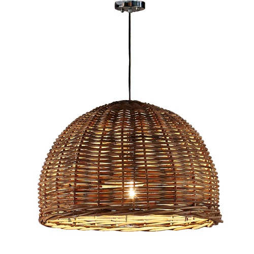 Emac & Lawton Bell-Shaped Rattan Pendant Light | Temple & Webster