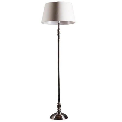 Antique Silver Clinton Floor Lamp Base Only Temple Webster