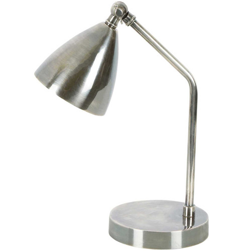 50cm Silver Gable Brass Desk Lamp