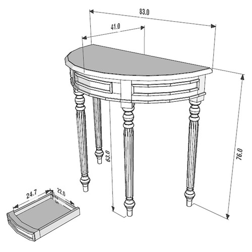 Larsson Curved Mahogany Console Table
