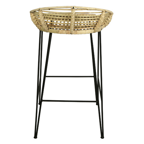 68cm Shepard Metal & Rattan Barstool