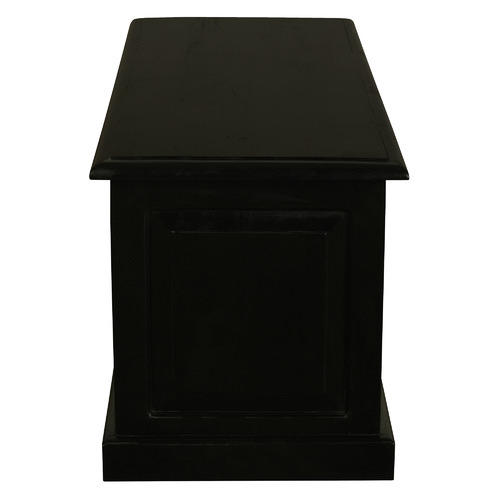Martynas Mahogany Wood Storage Ottoman