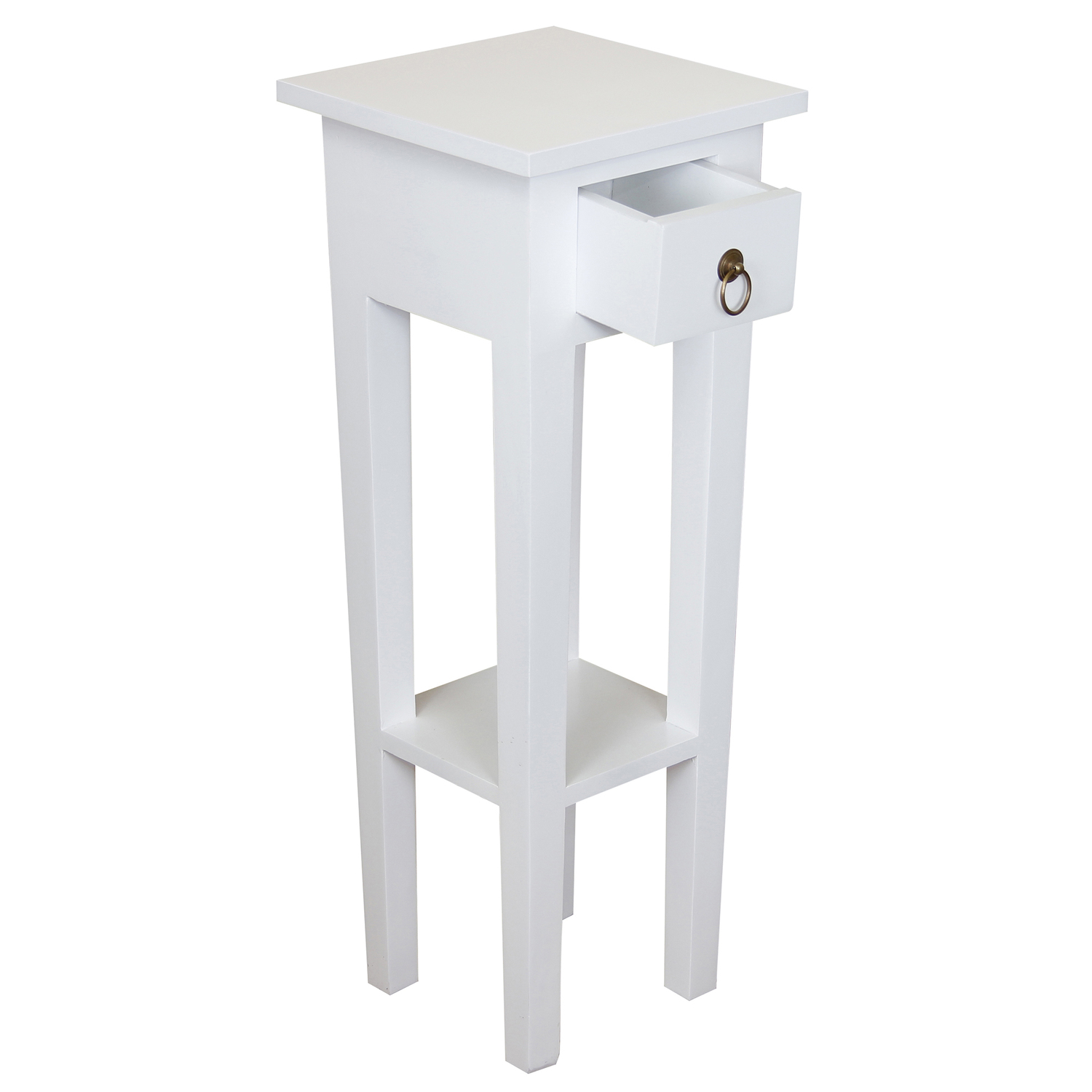 Etta 1 Drawer Mahogany Wood Plant Stand