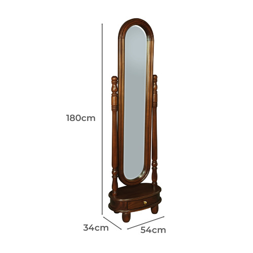 Felicity Mahogany Wood Standing Mirror