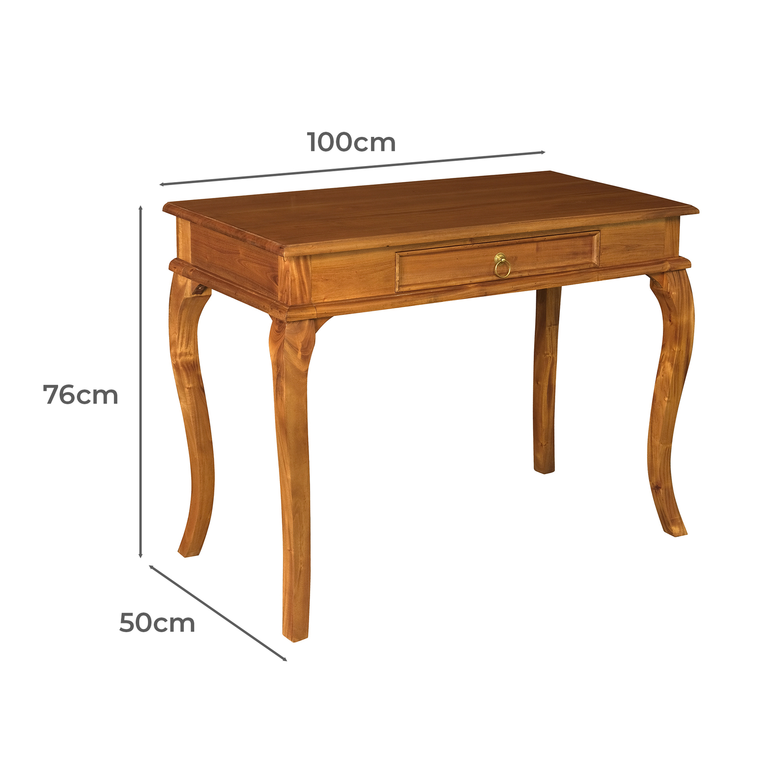 Nathaniel 1 Drawer Mahogany Wood Writing Desk